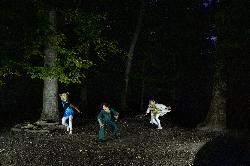Miedka, la rencontre des mondes - spectacle itinérant dans un bois